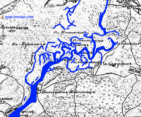 карта гомельских озер