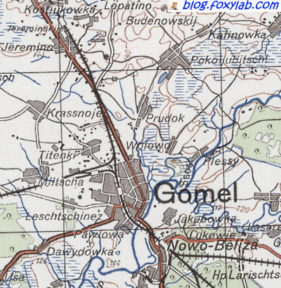 карта Гомеля 1942